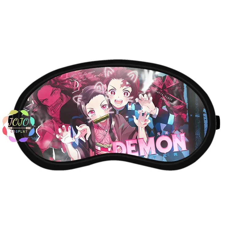 Убийца демона Kimetsu No Yaiba Kamado Tanjirou Nezuko Muzan Rui Giyuu Zenitsu Kochou маска для глаз повязка для глаз для сна Косплей - Цвет: N