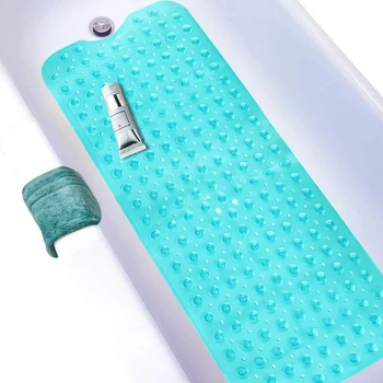 

1pcs Rectangle 40x100cm Transparent PVC Anti-skid Bath Mat Massage Mat Bathroom Suction Soft Cup Non-slip Bathtub Mat