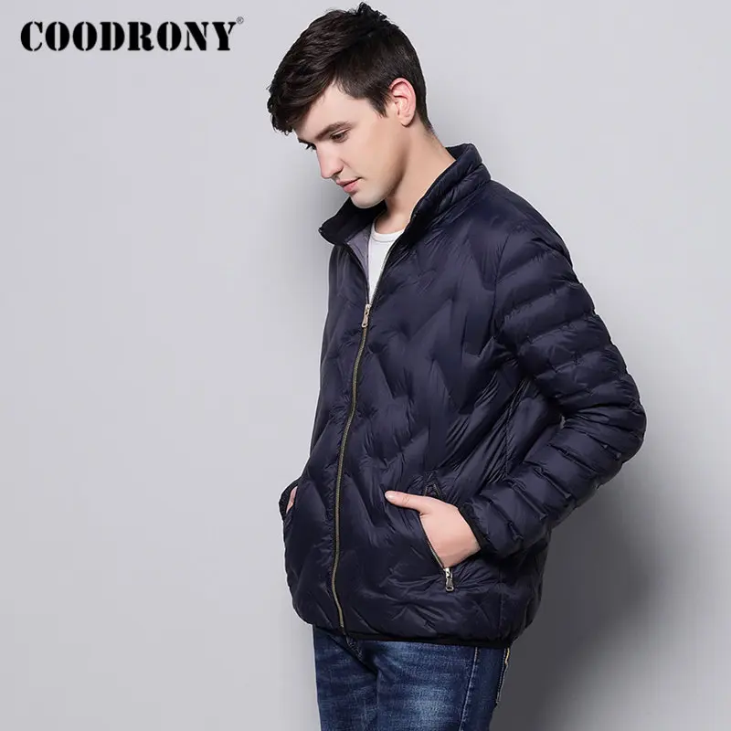 Бренд COODRONY мужская куртка пуховик на утином пуху модное повседневное пальто со