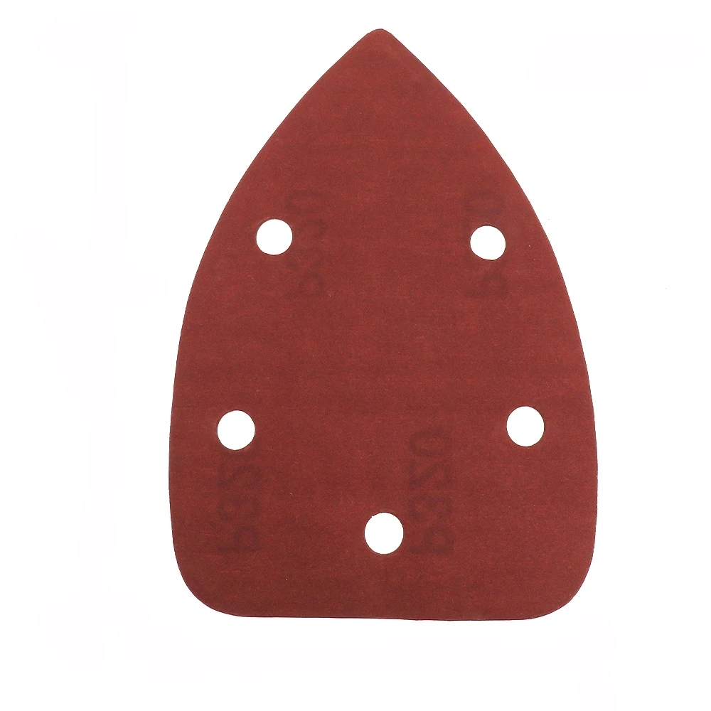 

50pcs Sandpaper - 98mm x 140mm Mouse Sander Sanding Disc Assorted 40 - 1000 Grits Hook & Loop Red Triangle Sandpaper