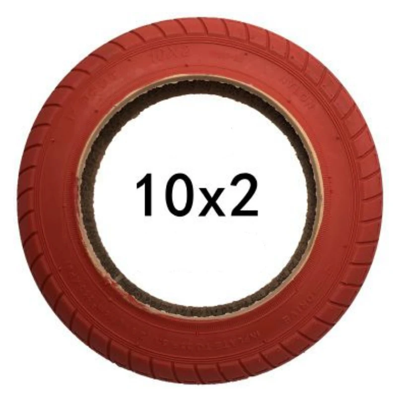1 pcs red cover tire 10X2 дюймов шины для Xiao mi jia M365 mi электрический скутер шины толще надувание колеса шины внешняя внутренняя труба пневматические шины - Цвет: 1 pcs red cover tire