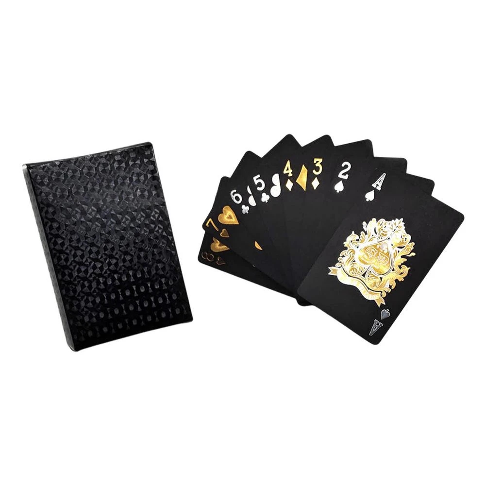 Plastic Playing Card Black And Gold Waterproof Poker Card Standard Playing  Card Decks Card Game For Christmas Party Family G|Board Games| - AliExpress