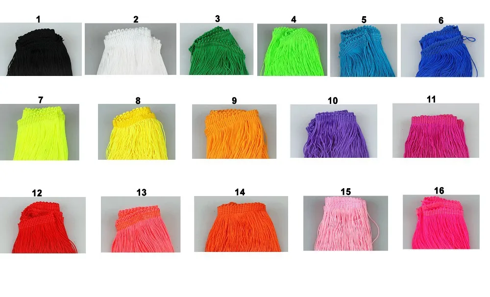 Speicial order listing for Make Wish 18-20cm nylon fringe 200m/color black yellow hotpink and white 30cm 200m | Дом и сад