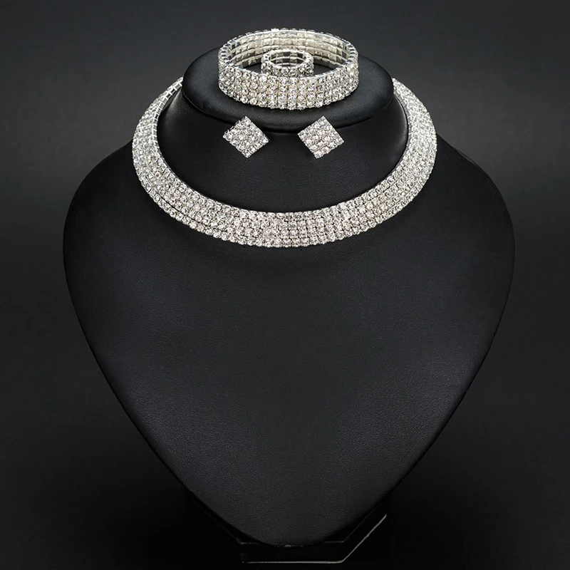 YFJEWE مجموعات مجوهرات الزفاف اكسسوارات الزفاف الع...