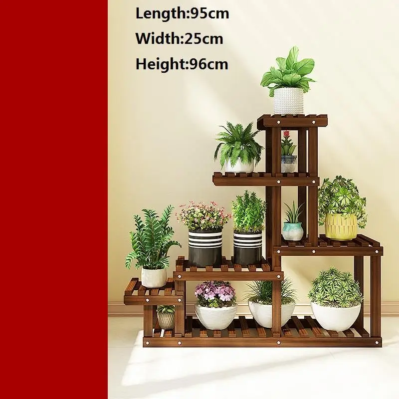Escalera Decorativa Madera Saksi Standi Balkon садовые полки для балкона Stojak Na Kwiaty Dekoration Цветочная Полка Подставка для растений - Цвет: MODEL A