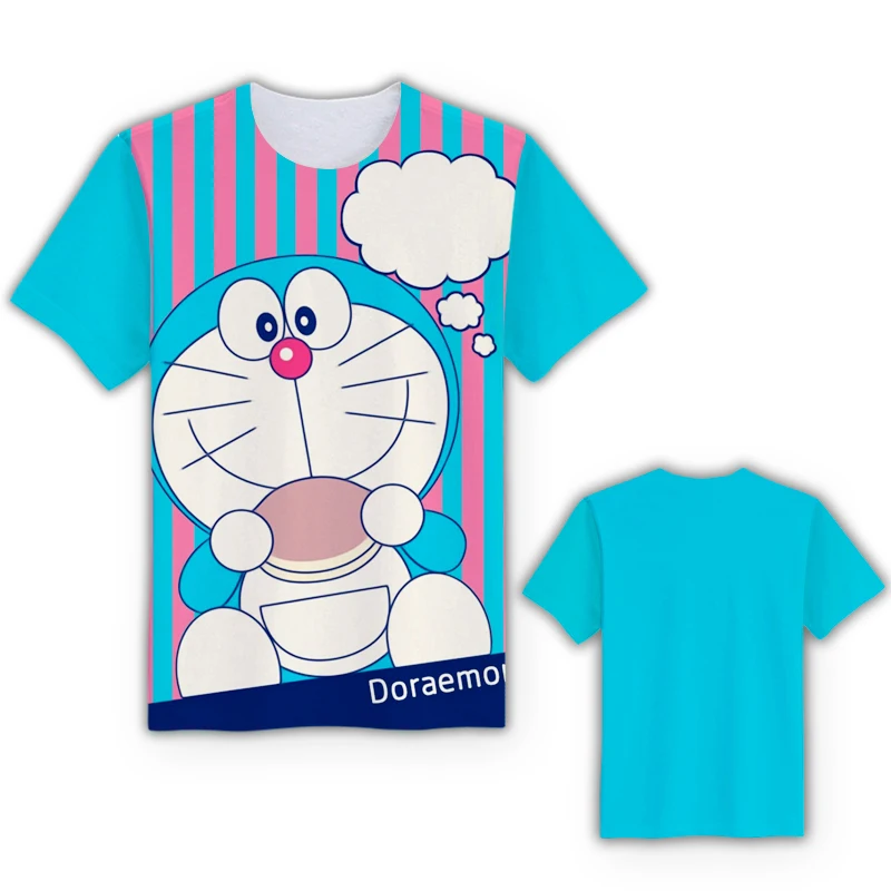 Коллекция года, 1 предмет, серия Doraemon, модные футболки с аниме рисунком, Повседневная рубашка Летняя футболка с короткими рукавами по индивидуальному заказу новая крутая футболка унисекс - Цвет: see chart7