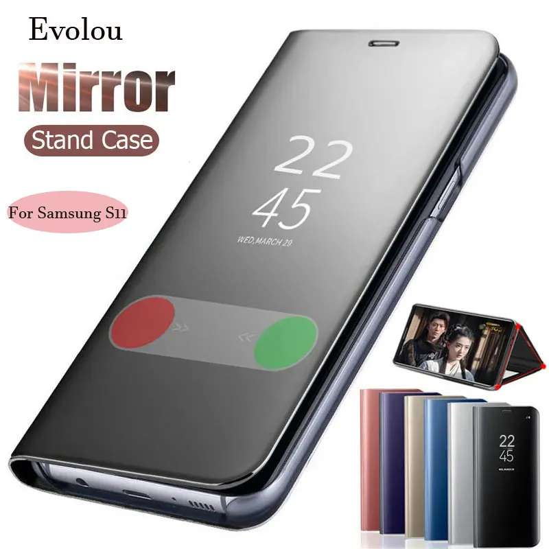 Роскошный зеркальный умный кожаный флип-чехол для Samsung galaxy S11 Plus A51 чехол S11E A50 S10 |