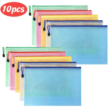 

A3 Mesh Zipper Bags Waterproof Document Storage Bags Document Pouches File Folders A3 Paper Organizer Transparent Pvc Bag