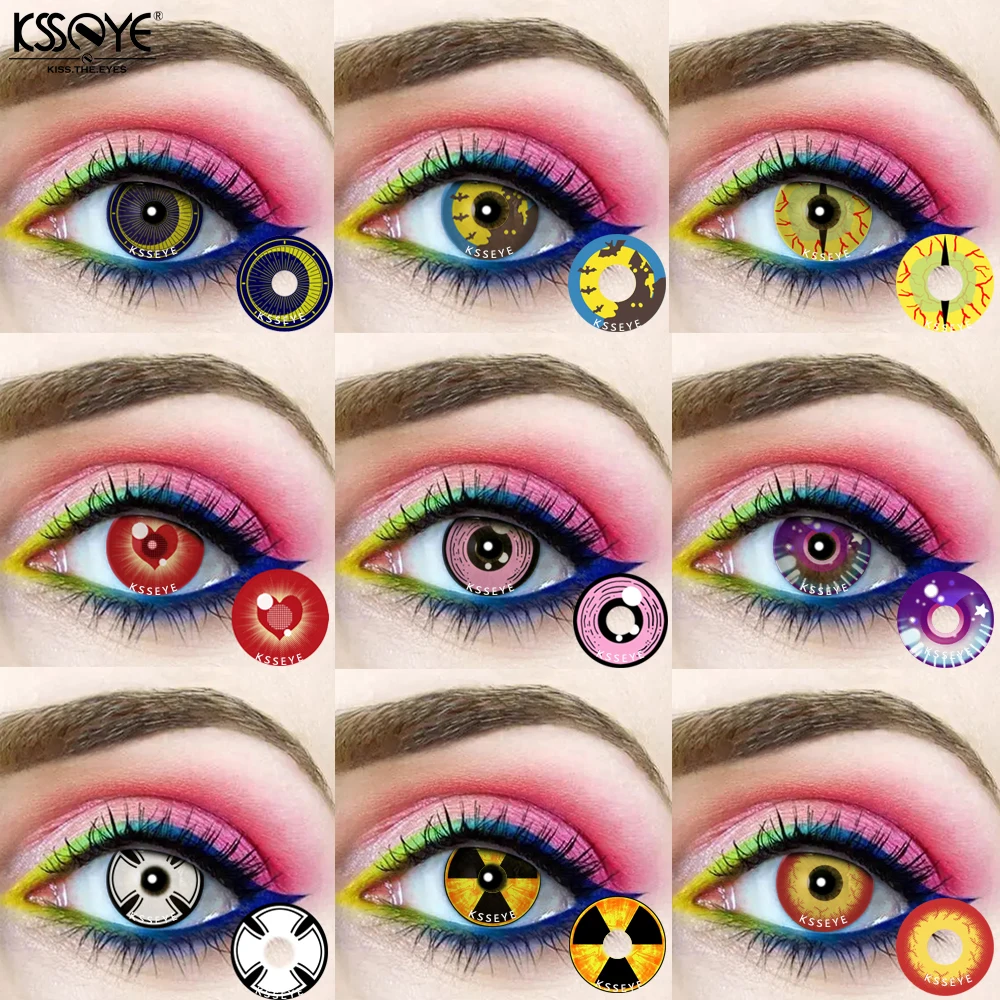 Vibrant Cosplay Halloween Colored Contact Lenses - 1 Pair