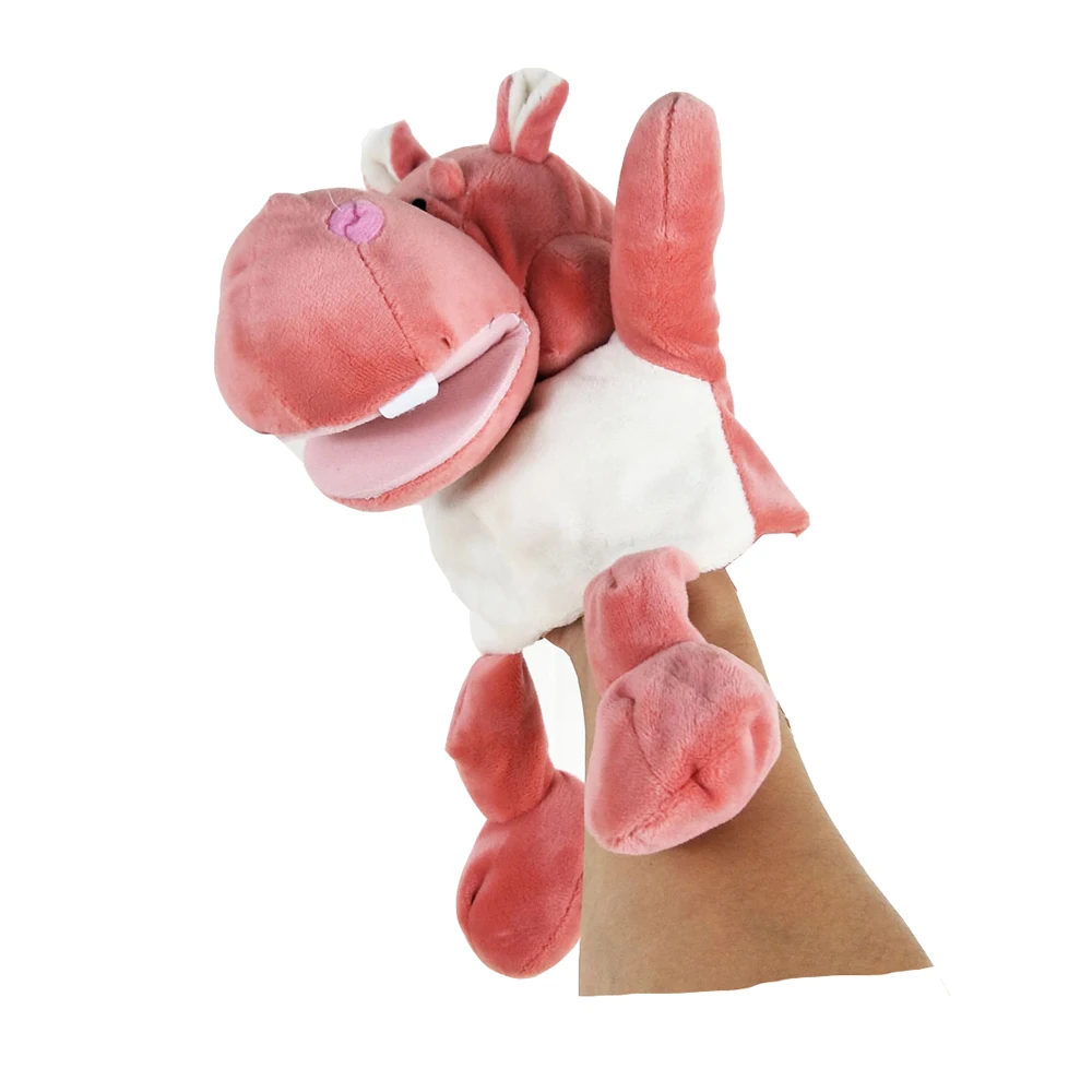 

Children Red Hippo Baby Hand Puppet Plush Stuffed Toy