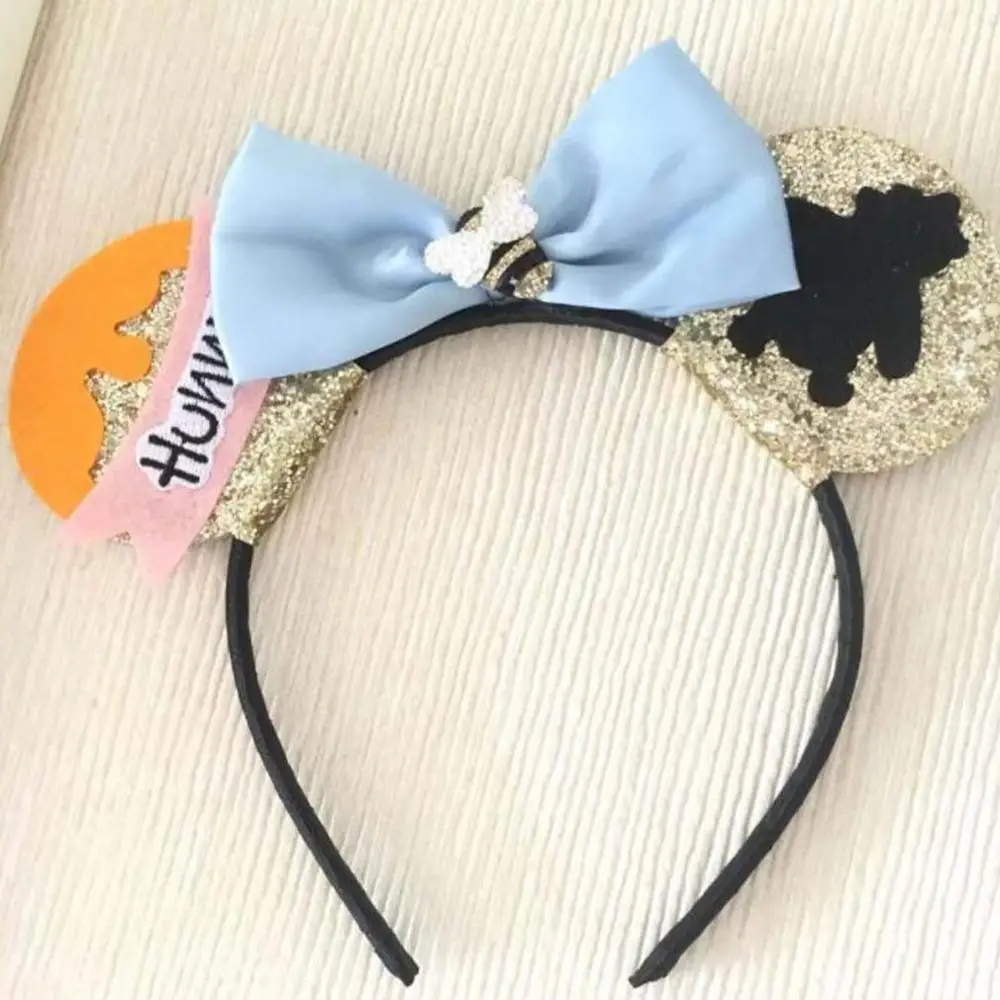 

Mickey Minnie Sequin Ribbon Bow Printed HUNNX Bear Hairband Little Bee Cat Ear Headbands Girls Hairband For Baby Hair Accessorie