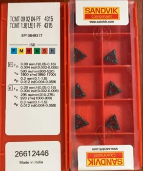 

10PCS CARBIDE INSERT TCMT 090204-PF 4315