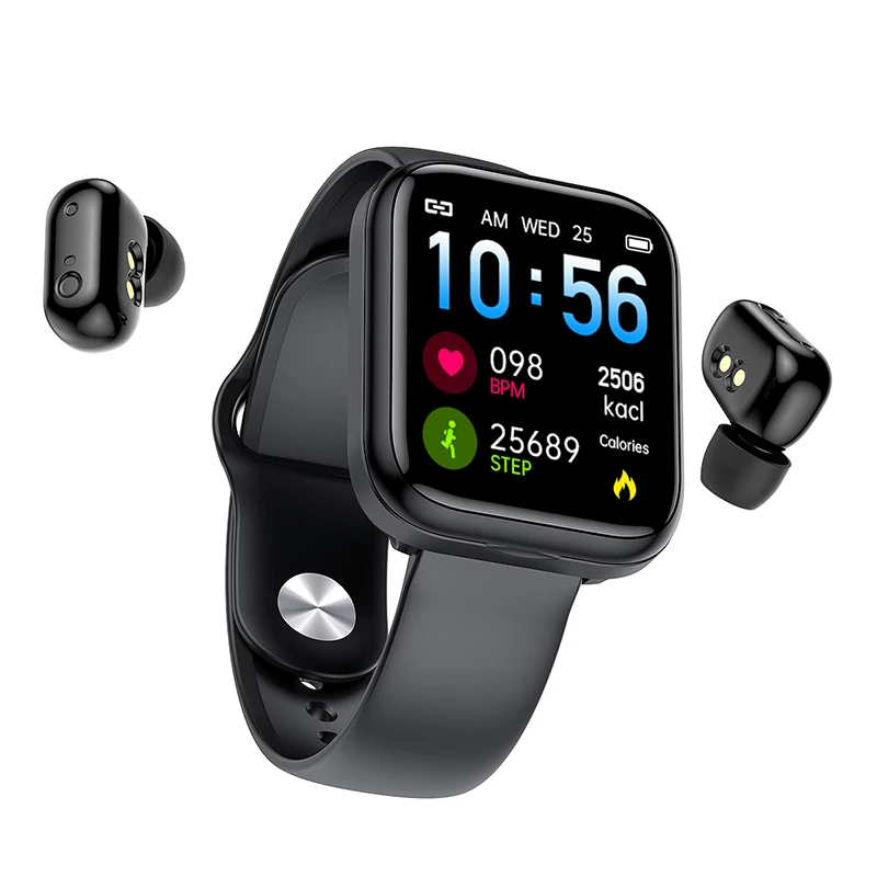 

1.54-inch full touch screen binaural smart bracelet IP67 waterproof Bluetooth call smart watch heart rate monitoring tracker