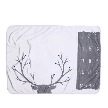 

Baby Milestone Blanket Baby Photography Props Blanket Newborn 12 Monthly Photo Props Elk Background Blanket for Shooting