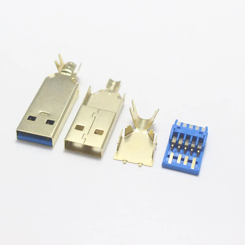 5 комплектов USB 2 0 Тип A штекер типа позолоченные или никелированные разъемы usb