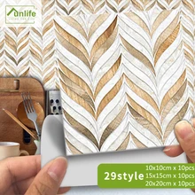 Funlife® Tile Sticker Wall Sticker Self-Adhesive Waterproof Decorative Oil Proof Easy to Clean Bathroom Kitchen Room Home Decor