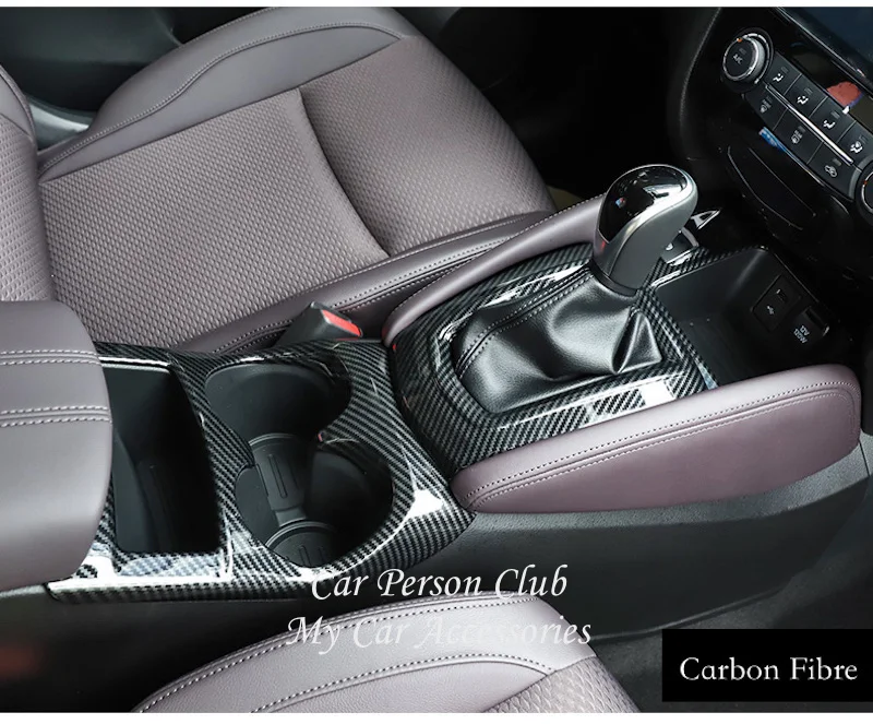 Для Nissan Qashqai J11- автомобильная коробка переключения передач панель Крышка держатель стакана воды планки автомобиля Стайлинг ABS углеродное волокно аксессуары