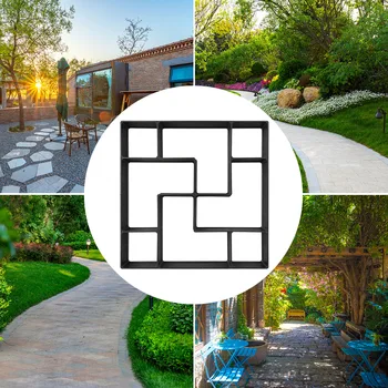 

40cm Paving Mold DIY Walkway Reusable Path Maker Stepping Stone Square Cement Brick Lawn Pavement Forms Patio Yard Garden Decor