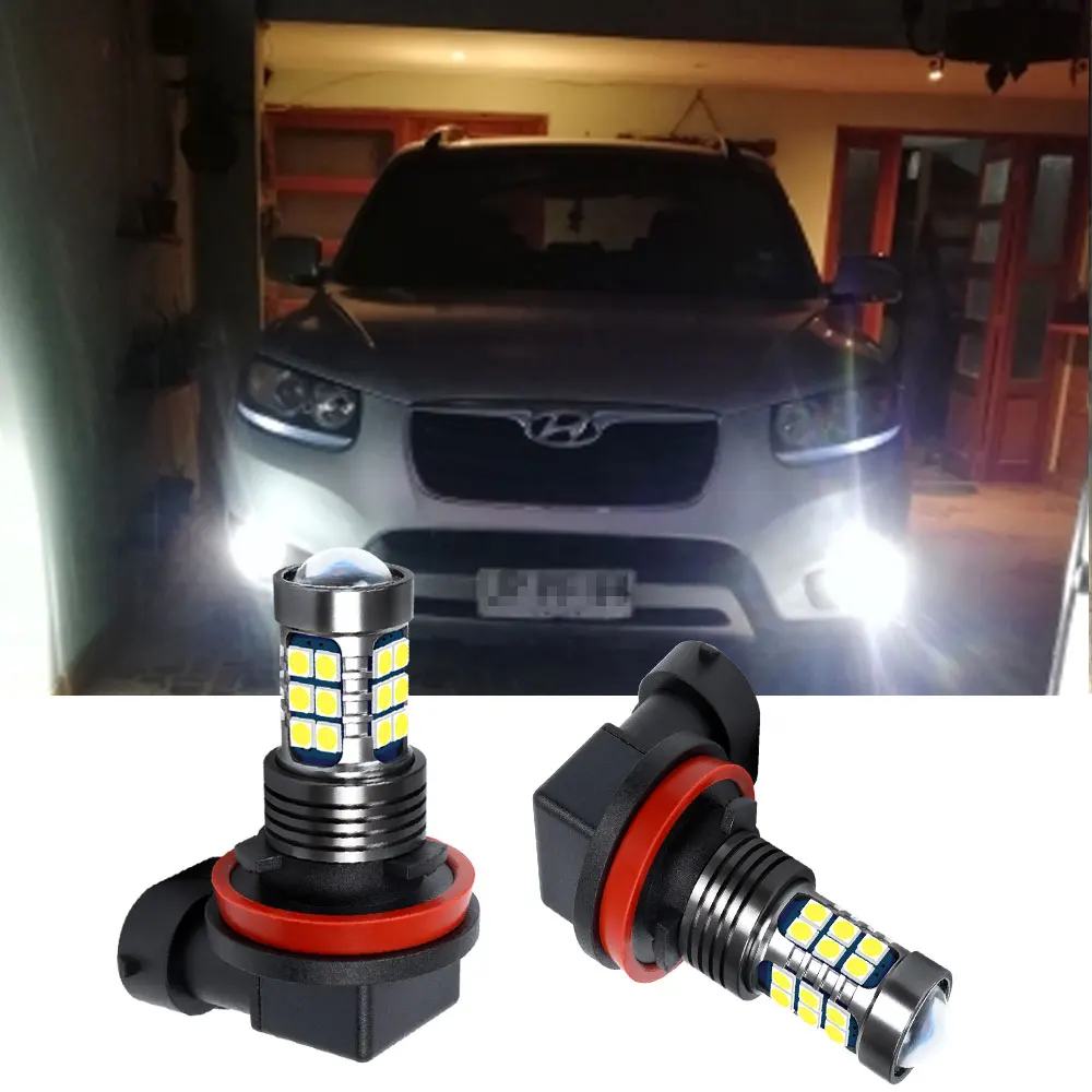 2x H11 H8 9006 LED Fog Light Bulb For Hyundai Azera Grand SanteFe Tuscani VERACRUZ Veloster