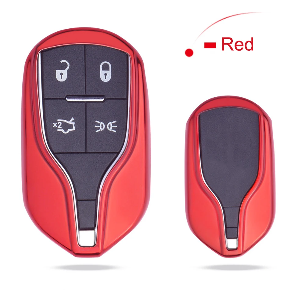 

4 Buttons Car key Shell case Cover key ring For Maserati GT Granturismo Spoiler Coolest Interior GranCabrio Spyder Car Styling
