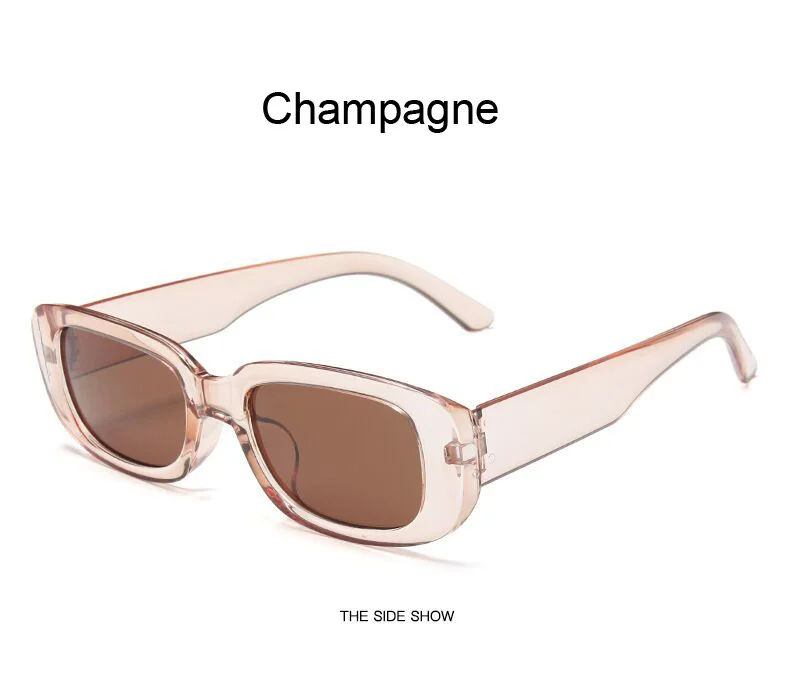 black sunglasses women 2021 Square Sunglasses Women Luxury Brand Travel Small Rectangle Sun Glasses Female Fashion Retro Lunette De Soleil Femme rose gold sunglasses