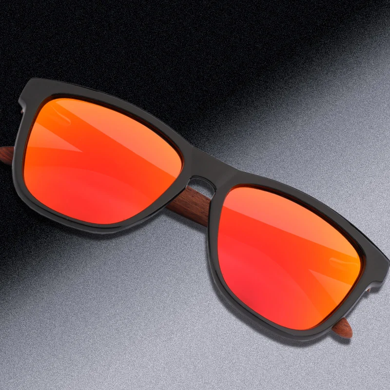 

Fashion Vintage Retro Brazilian Rosewood Sunglasses Men Women Classic Retro Rivet Polarized Square Sunglasses UV Protection