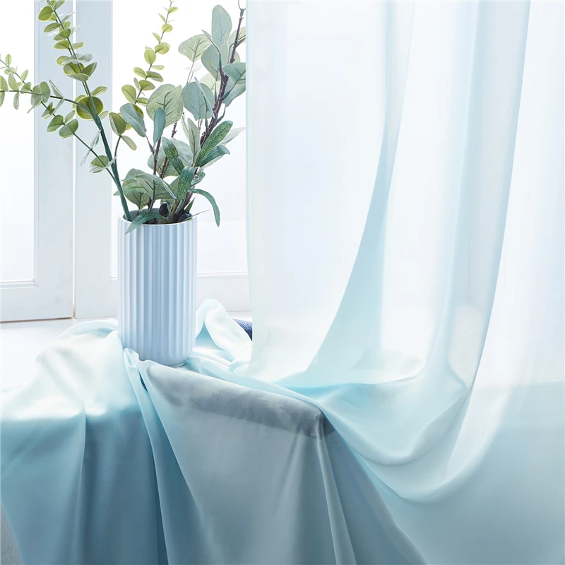 Topfinel Solid Color Sheer Curtains For Living Room Bedroom Chiffon Tulle Window Treatment Drapes For Kitchen Home Decoration