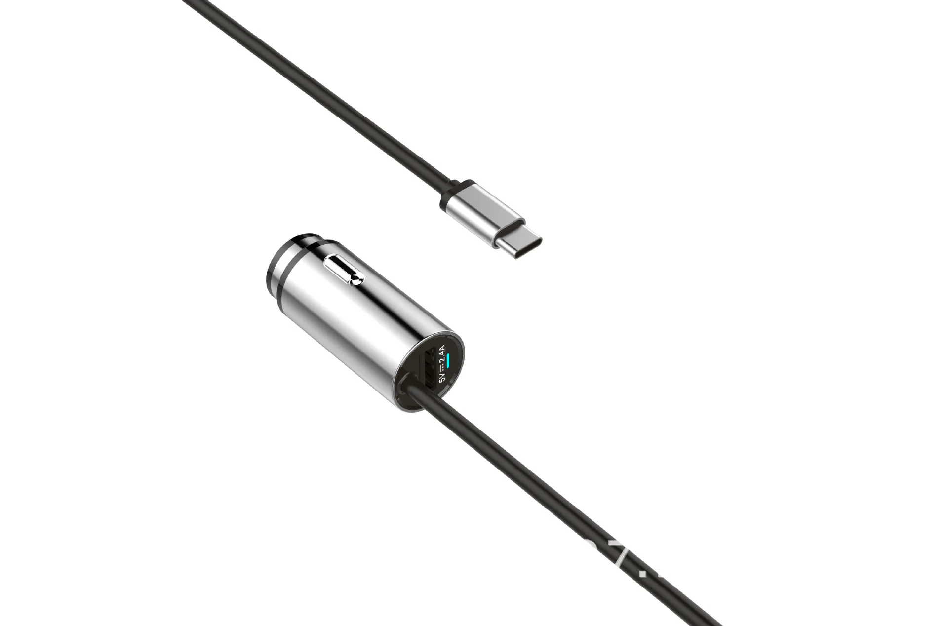 Автомобильное зарядное устройство USB, автомобильное зарядное устройство из нержавеющей стали, многофункциональное зарядное устройство для мобильного телефона, с линейным OnePlus 2 2.4A
