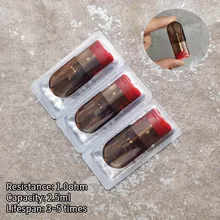 3 unidades/pacote cartucho de substituição para vagens recarregáveis do dispositivo da infinidade de relx 1.0ohm vazio vape vagens 2.5ml