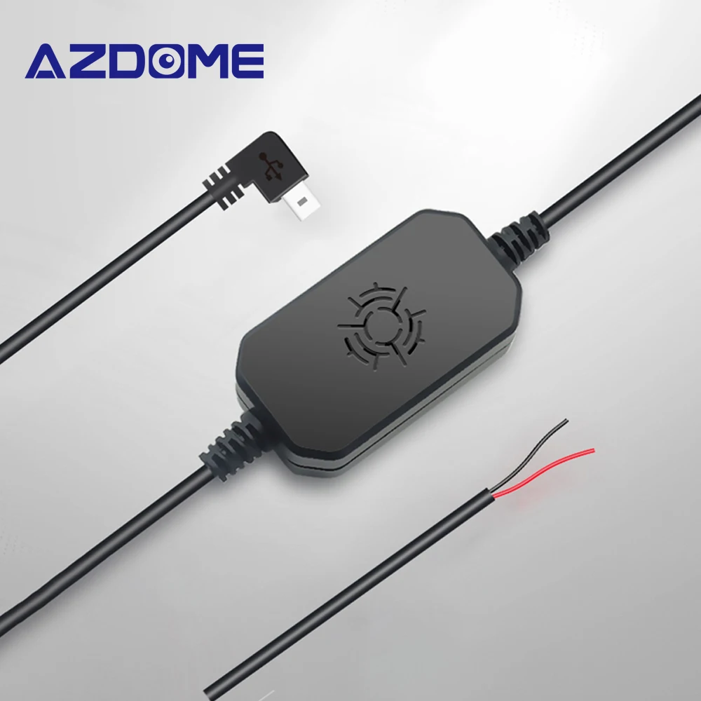 AZDOME 12/24 В до 5 В пост 3A мини USB проводной Kit DVR Мощность кабель с адаптером для M11 M06 GS63H PG01 PG02 Dash Cam низкая Напряжение защиты