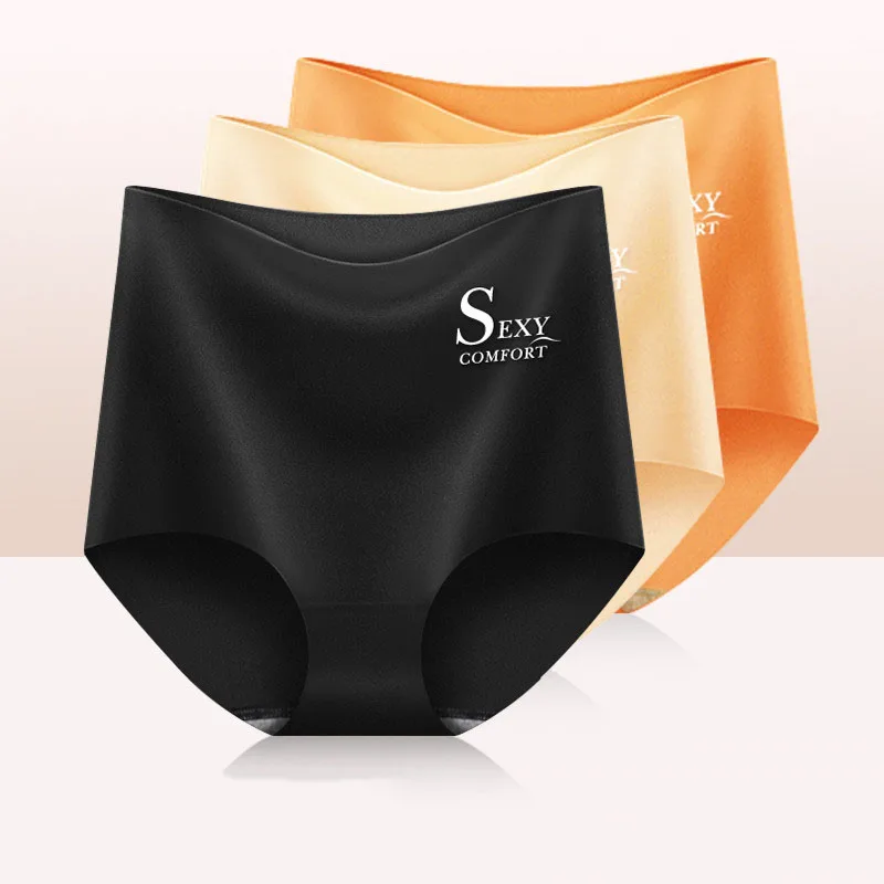 

2pcs Panties for Women's Underwear Intimate Sexy Seamless Plus Size High Waist Lingerie Female Beautiful Cotton Briefs