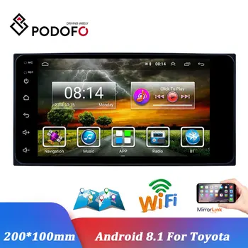 

Podofo Android 7'' Autoradio 2 Din GPS Navigation Car Radio Multimedia Video Player Buletooth Mirror Link Auto Stereo For Toyota