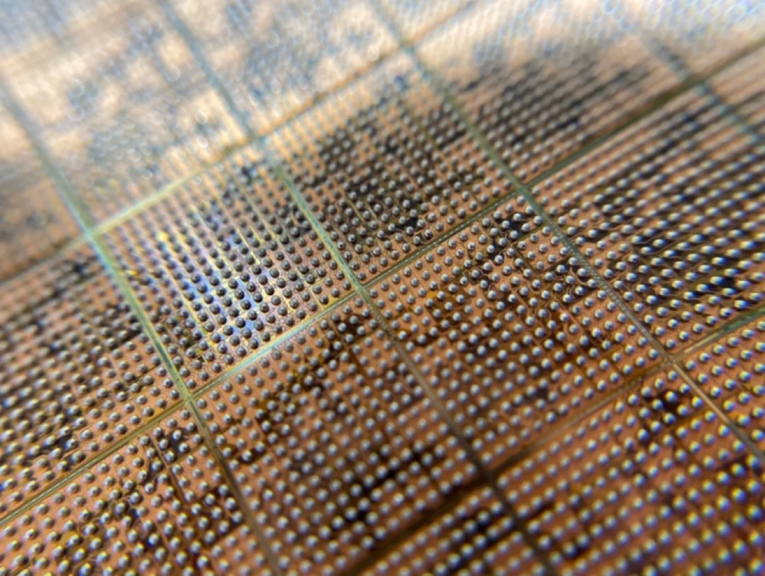 8 Inch Reballing Wafers Tin Bead Particles Circuit Chip Photolithography Test Chip IC Semiconductor Silicon Chip afbeelding
