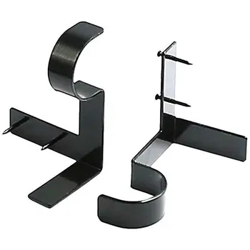 

1pair Curtain Rod Bracket Easy Install Hotel Wear-resistant Single Hang Window Frame Alloy Holder Left Right Center Support
