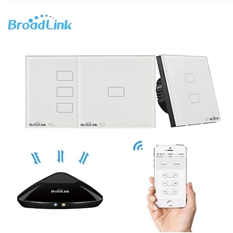 Broadlink TC2 WiFi переключатель 1 2 3 банды США настенный светильник Настенные переключатели умный дом RMPro WiFi+ IR+ RF+ 4G пульт дистанционного управления для Alexa Google Home