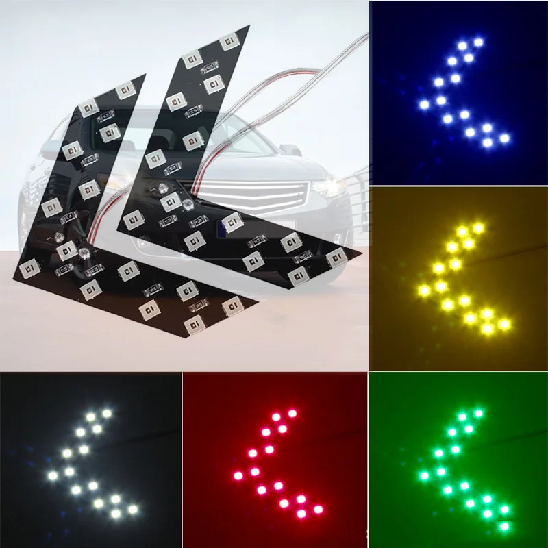 Автомобильное боковое зеркало заднего вида 14-SMD светодиодный светильник зеркало заднего вида указатель поворота светильник NJ88