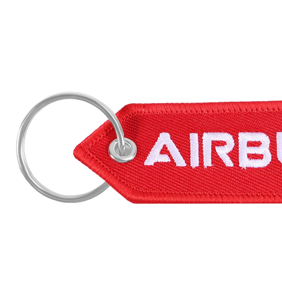 AIRBUS A380 Keychain Double-sided Embroidery A320 Aviation Key Ring Chain for Aviation Gift Strap Lanyard A350 Keychains (4)