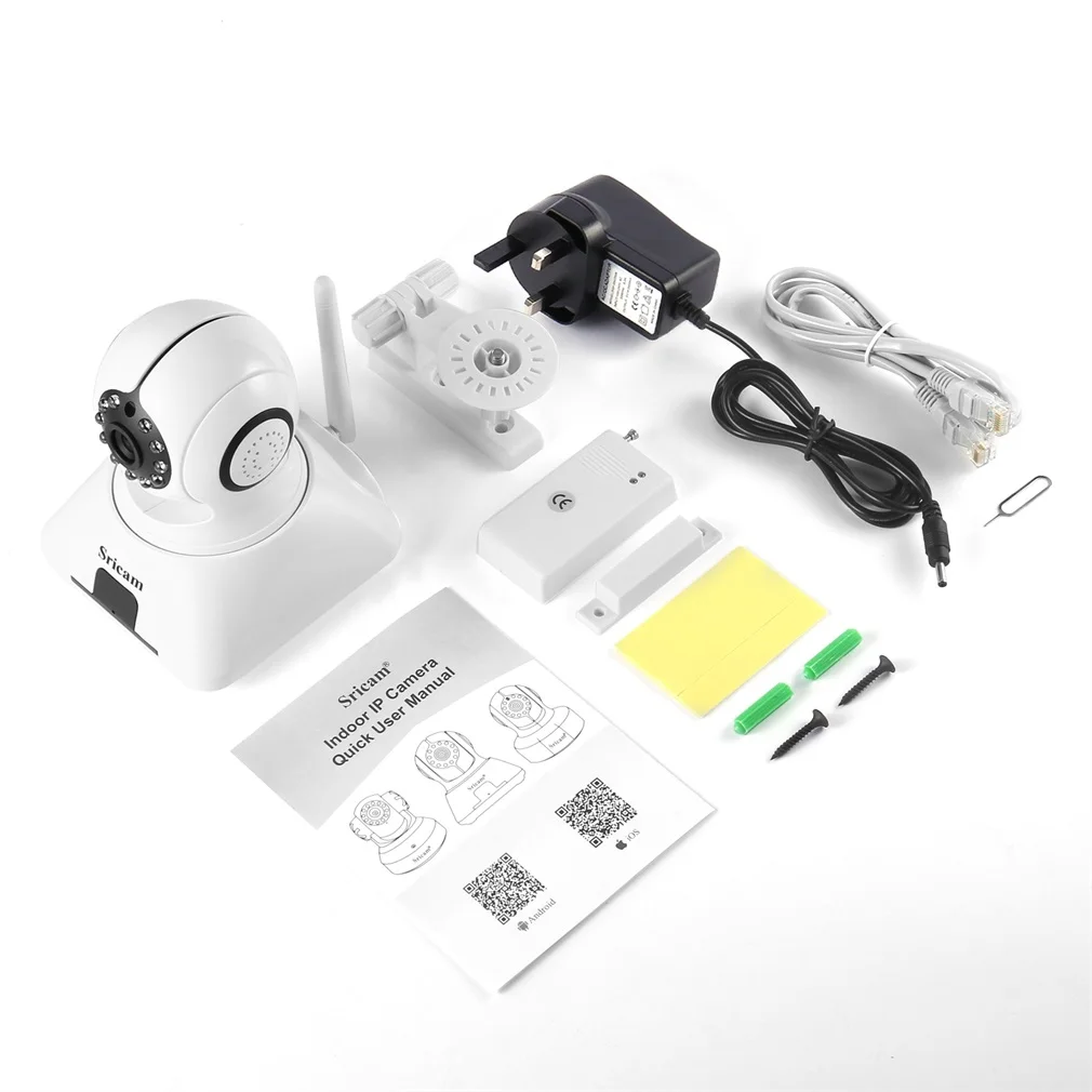 

Sricam 720 P Mini IP Camera ONVIF Plug &Play Door Home Security Surveillance System Night Vision with Door Sensor