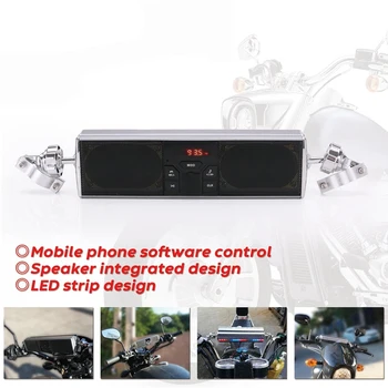 

Hot Radio Accessories Durable USB LED Display Bluetooth Stereo Speaker Integrated MP3 Player Styling Waterproof Motorcycle Audio