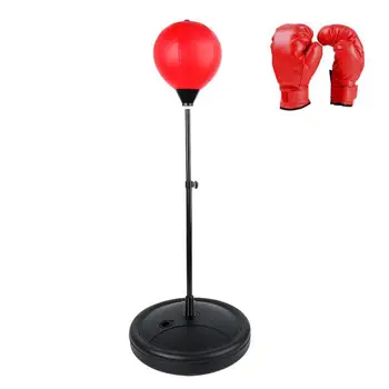 

Adjustable Free Standing Punching Speed Ball Bag with Boxing Gloves