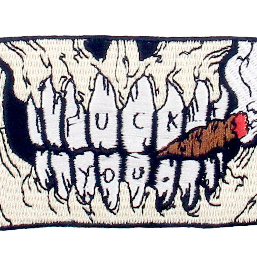 Нашивки Embird с вышивкой для курток забавная Байкерская нашивка черепом курения