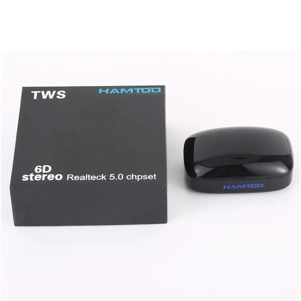 TWS Bluetooth 5.0 Fingerprint Touch Wireless Bluetooth Earphone with Charging Box& Intelligent Digital Display, Support Call