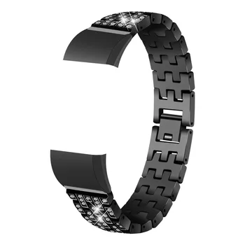 

for wearable devices Stainless Steel Bracelets Watch Band WristStrap Replacement For Fitbit Charge 2 support smartwatch