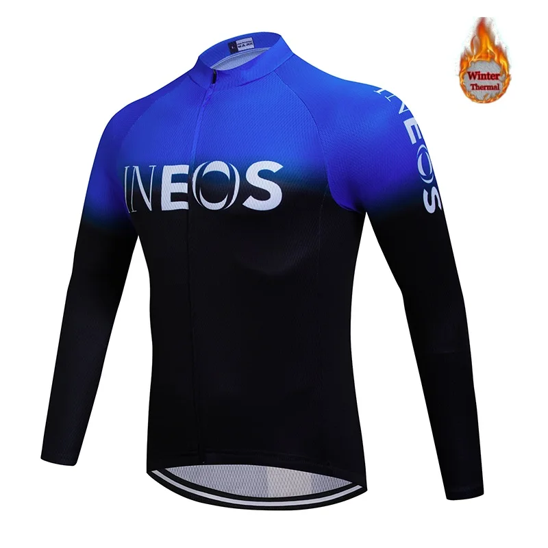 

2019INEOS High Quality Winter Plus Velvet Bike Cycling Jersey Long Sleeve Mountain Bike Quick Dry Breathable Cycling Jersey