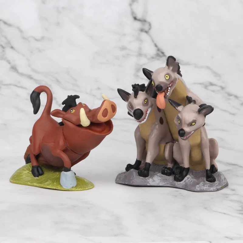 Мультфильм Лев Guard King Character Simba ПВХ Фигурки Mufasa Nala Hyenas Timon Pumbaa Sarab Коллекция