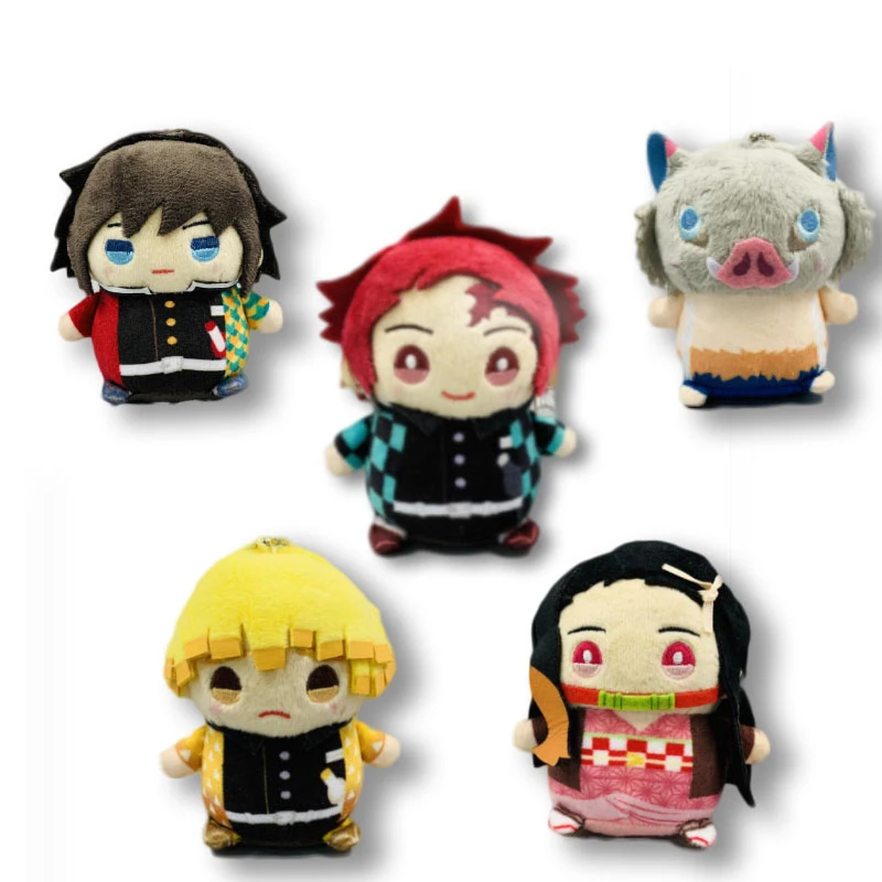 

Japan Anime Demon Slayer: Kimetsu no Yaiba Tomioka Giyuu Cosplay Cute Plush Dolls Unisex Keychain Hanging Toy For Pendant Gifts