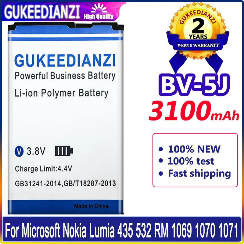 Аккумулятор GUKEEDIANZI 3100 мАч для телефона Microsoft Nokia Lumia 435 532 RM 1069 1070 1071 BV 5J Lumia435 |