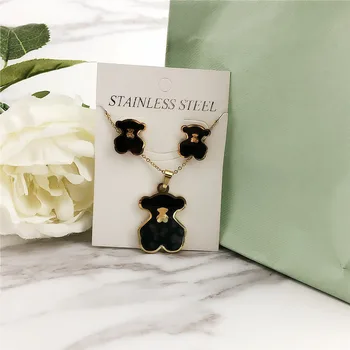 

NEW TOUSES bear Jewelry Fashion Hot pendientes Alloy Letter Bracelet Chain Charm Bracelet Female Personality joyas anillo