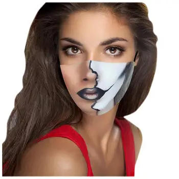 

7pcs 3D Print Halloween Masks for Adult Funny Halloween Mask Print Face Mask Cover Halloween Game Props