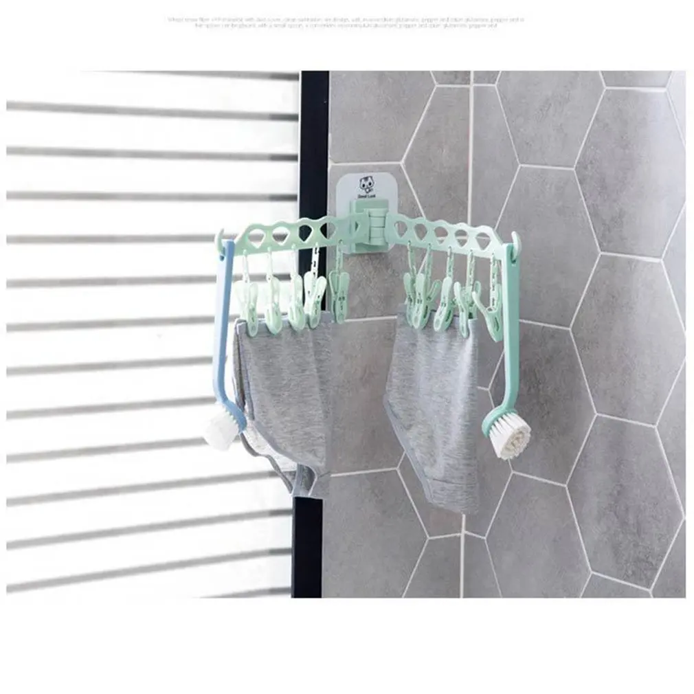 1PCS Multifunctional Telescopic Folding Hanger Portable Hangers For Clothes Wet And Dry Travel Portable Outdoor